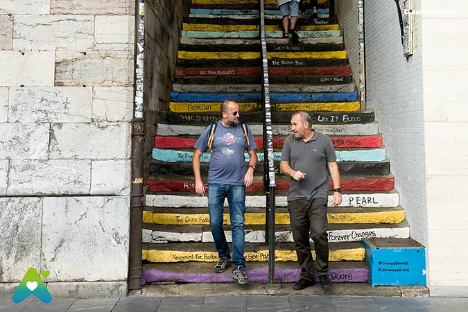 Rock stairs in Gijón